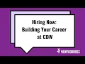 Hiring Now Building Your Career at CDW