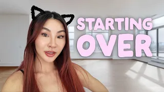 STARTING OVER: Moving Into My New Apartment, Downsizing & DIY Shoe Shelf Closet Transformation 🏠✨