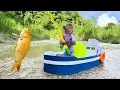Download Lagu Baby monkey Bim Bim going koi fishing is very funny and cute | Baby Monkey Animal