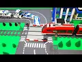 Download Lagu LEGO Trains Road Crossing and Lego City Police Cars \u0026 Trucks in Movie for kids