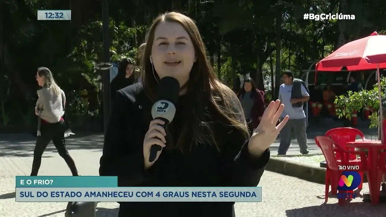 Frio em Criciúma: manhã gelada e termômetros registraram 4ºC neste início de semana