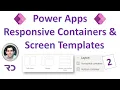 Power Apps Responsive Design Containers Screen Templates