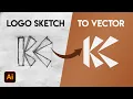 How To Turn A Sketch To A Vector Logo Design - Illustrator Tutorial