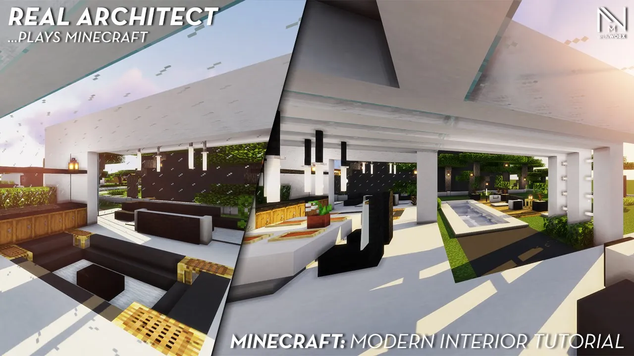 Minecraft Building Tutorial | How to Build a Modern Interior in Minecraft Tutorial - Real Architect
