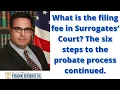 What is the filing fee in Surrogates Court The six steps to the probate process continued