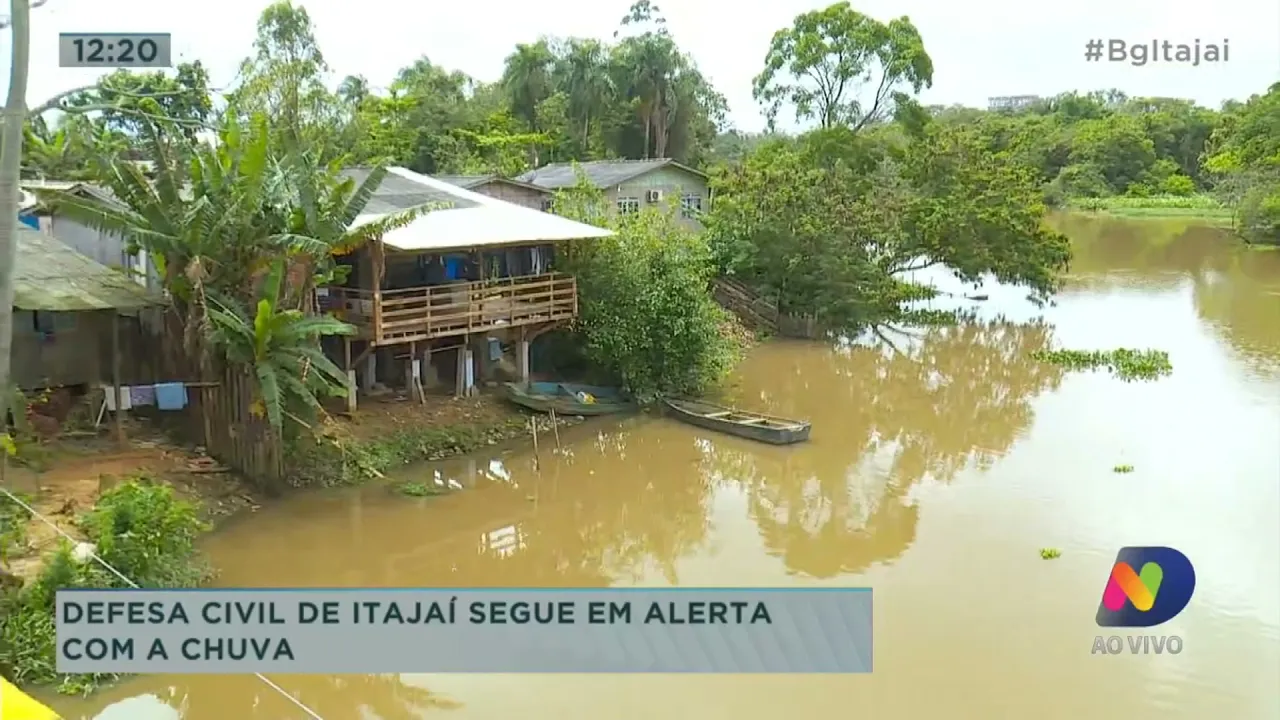 Defesa Civil de Itajaí segue em alerta com a chuva