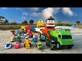 Download Lagu 🚒🚂Mobil Truk Tronton Panjang Penuh Mainan Mobil Mobilan Pemadam, Mobil Tayo, Excavator, Truk Pasir