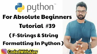 F-Strings String Formatting In Python Python Tutorials For Absolute Beginners In Hindi