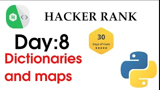 hackerrank day 8 solution with python Day 8 Dictionaries and Maps hyena academy