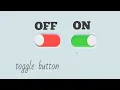 Toggle button using HTML CSS check box design