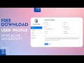 User Profile Page Template Html CSS Free Download Template