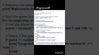 In python Making a guessing game