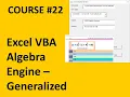 COURSE - Excel VBA Algebra Engine