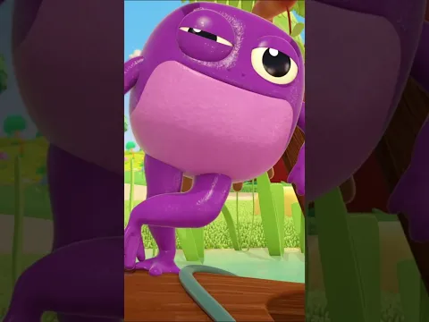 Colorful frogs are sitting on a log by the lake, and this song is about them. #songs