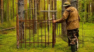 ПОСЕЛОК-ПРИЗРАК. Нашел старое КЛАДБИЩЕ! Подъем Техники. ТРУДОВАЯ РЫБАЛКА и шторм в ТАЙГЕ!