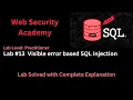 Visible error based SQL injection Lab Hindi