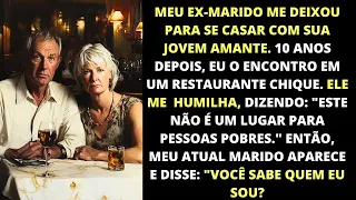 Meu ex-marido me deixou pela sua amante. VOCÊS NÃO IMAGINAM a reação dele ao ver meu atual marido.