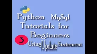 Python MySQL Database Access Tutorial for Beginners Update Statement Update database in python