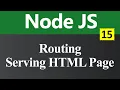 Routing and Serving HTML Pages in Node js