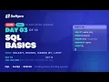 10 Days of DB Learning - SQL Basics