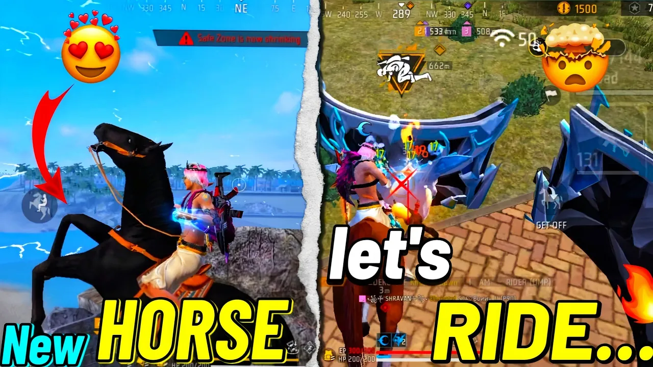 New Horse Update in BR | Let's Ride... 😂🐎🔥 | 11 Kills Funny BR Gameplay #freefire #funny #horse