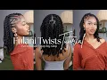 Fulani Twists on Natural Hair Back-to-School Protective Style Step by Step