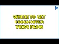 Where to get CodeIgniter views from