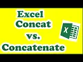 MICROSOFT EXCEL CONCAT VS CONCATENATE FUNCTIONS Office 365 and older versions
