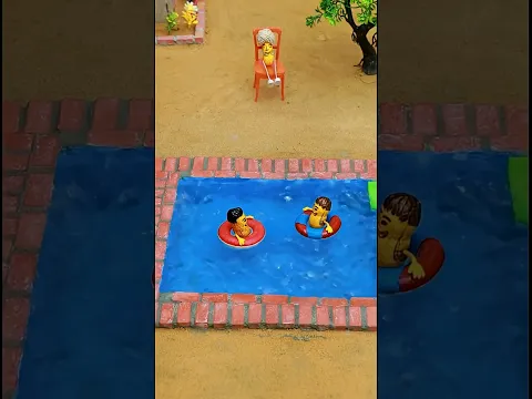 Mini Wood Swimming Pool Making  #shorts