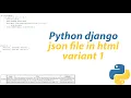 How write json file in html table django python