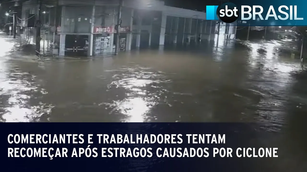 Passagem de ciclone pelo RS causa prejuízo de mais de R$ 1 bilhão | SBT Brasil (18/09/23)