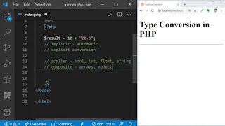 PHP Course How Type Conversion Work