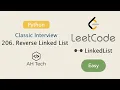 LeetCode 206 Reverse Linked List Visualization Python