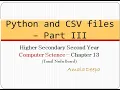 Python Programming - CSV and Python