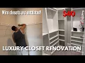 UPGRADING A WIRE SHELF CLOSET TO A 40 LUXURY CLOSET SYSTEM BEGINNER FRIENDLY tiahnamrose