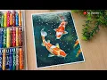 Koi Fish Underwater Oil Pastel Drawing Tutorial Art Diarium