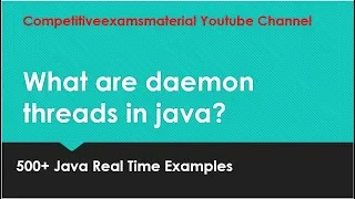 What are Daemon Threads in java and how to create them