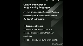 control structure in program sequence selection iteration looping in program control structures