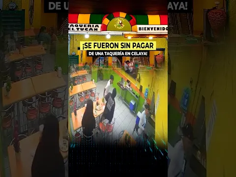 🌮 ¡Cenaron y se fueron sin pagar! 😤❌ Taquería exhibe a cuatro jóvenes en Celaya