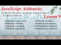 JavaScript full course JavaScript Tutorial Chapter 9 - JavaScript Arithmetic