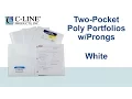 Two-Pocket Heavyweight Poly Portfolio Folder with Prongs - C-Line Products