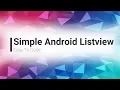 Simple Android Listview Example