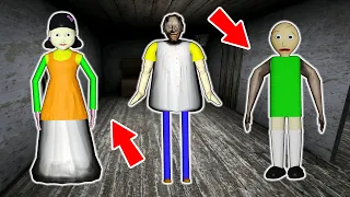 Granny Vs Squid Game Vs Baldi رسوم متحركة مرعبة للرعب 60 دقيقة رسوم متحركة كوميدية 