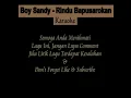 Download Lagu Minang karaoke rindu bapusarokan - boy sandy original music audio