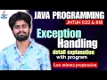 Exception handling in Java programming in telugu Jntuh Java programming unit-3 Codingfataka