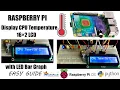 Raspberry Pi 4 Display CPU temperature on 16x2 LCD