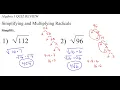 Algebra Quiz Review - Simplifying and Multiplying Radicals