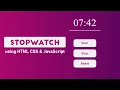 Stopwatch using HTML CSS JavaScript