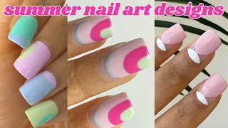 3 easy summer nail designs using gel polish!