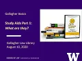 Study Aids Part 1 What are they Gallagher Basics series